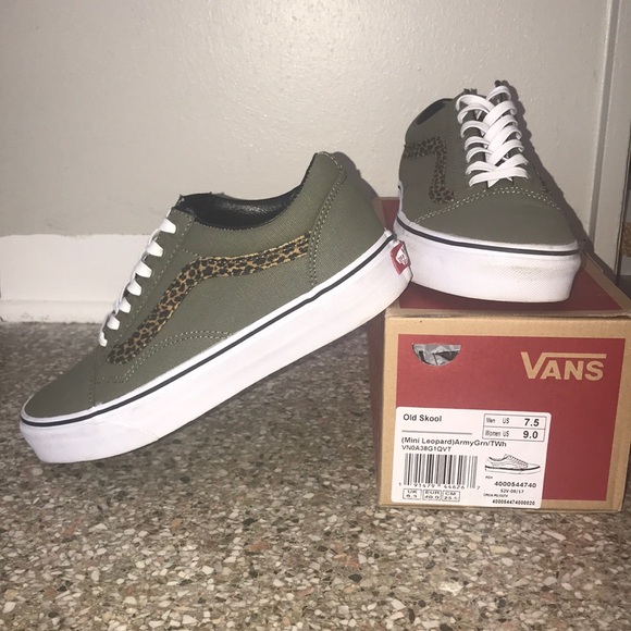 vans old skool army green